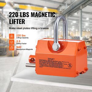 Sollevatore Magnetico con Capacità di 220 Libbre/100 kg, Fattore di Sicurezza 2.5, Magnete Permanente in Acciaio al Neodimio - Product Image 2