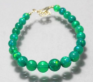 Green <b>Opal</b> Balls Beads Natural Ethiopian Welo <b>Opal</b> 5-8mm For Bracelets Or <b>Necklace</b> Making Available in 8" and 16" inches - Product Image 2