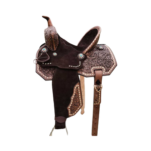 Tackticle Tooled Western Saddle Wild West Cowboy Saddle Pleasure Trail Cómodo Suide Seat Deportes ecuestres - Product Image 1