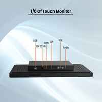 Monitor Industrial Táctil de Pantalla Ancha de 15.6 Pulgadas, 1080P, PCAP Multitáctil, IP65, Resistente al Agua Frontal, para un Funcionamiento Estable
