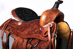 Selle de cheval western en cuir véritable de qualité supérieure, sur mesure, selle de cowboy, fabricant OEM ODM, vente en gros, acier inoxydable - Product Image 2