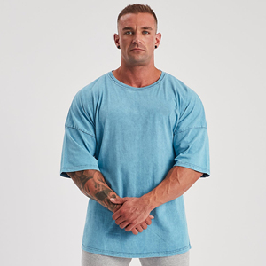 T-shirt Homme Oversize Vintage Délavé à l'Acide avec Logo Personnalisé, 100% Coton Molleton Bouclette Lourd, Effet Vieilli pour un Look Numérique - Product Image 4