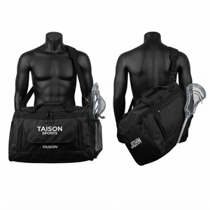 Bolsa de Lacrosse TAISON SPORTS Premium de 420 GSM y 600D Oxford PU, 30-40L, Verde y Negro, con Panel Personalizado y Logotipo Serigrafiado - Product Image 2