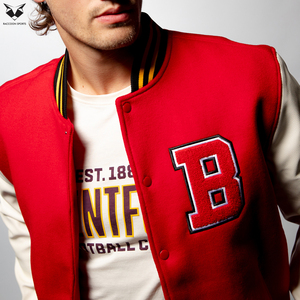 Trendy Oversized Varsity <b>Jacket</b> Streetwear Custom Logo Embroidery <b>Patchwork</b> Unisex Letterman Bomber <b>Jacket</b> Casual Outerwear - Product Image 5
