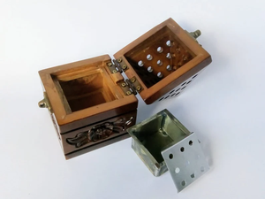 Wooden Incense Burner <b>for</b> Home Yoga Meditation <b>Charcoal</b> Incense Holder - Product Image 2