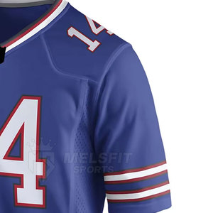 Wholesale Customizable American Football Jerseys-Short Breathable Plus Size 100% Polyester Customizable Colors Logos OEM Service - Product Image 4