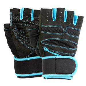 Guantes de Entrenamiento de Cuero Marrón y Negro Personalizados OEM, Guantes de Medio Dedo para Levantamiento de Pesas al Aire Libre, Crossfit y Gimnasio - Product Image 6