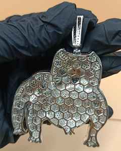 Pendentif Bulldog personnalisé serti de pierres, style Hip Hop, en argent 925, pendentif animal tendance, pendentif personnalisé en moissanite VVS pour cadeaux - Product Image 6