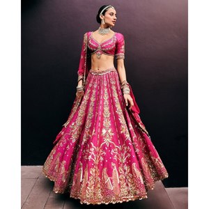 Lehenga choli เจ้าสาวที่สวยได้รับความนิยมมากที่สุดสำหรับชุดแต่งงาน - Product Image 2