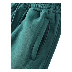 กางเกงผ้าเทอร์รี่สีพื้นขนาด400กรัมกางเกงวอร์มลำลองสำหรับเล่นกีฬารุ่นพื้นฐานพร้อมเอวยางยืดเอวด้านหน้าเอวสูงปานกลาง2025 - Product Image 3