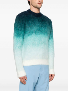 Cárdigan de punto ombré para hombre, de lana/viscosa, manga larga, color liso, estilo anti-pilling, para invierno - Product Image 3