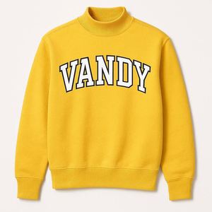 Sweat-shirt à col montant style urbain pour femme, pull oversize en molleton de coton doux, chaud et confortable, haut décontracté pour l'hiver et le streetwear - Product Image 1