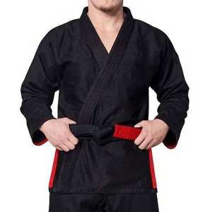 Kimono de Jiu-Jitsu Brésilien (BJJ) professionnel bleu, tissage perlé en coton, uniforme d'arts martiaux pour hommes avec ceinture noire - Product Image 1
