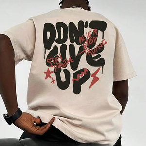 Camiseta de Alta Calidad para Hombre, Estilo Urbano, 2026 |   100% Algodón, Corte Holgado |   Serigrafía Personalizada y MOQ Bajo - Product Image 1