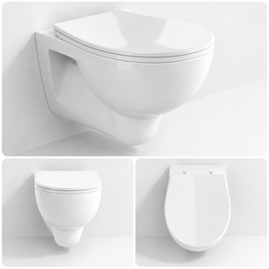 Inodoro Moderno de Una Pieza con Descarga Tornado, de Cerámica, para Colgar en la Pared, para Hogar, Hotel, Villa, Apartamento, Escuela, de Lujo - Product Image 4