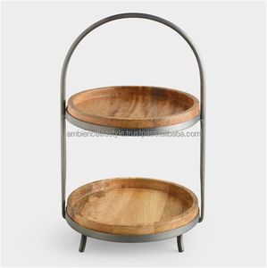 Soporte de pastel de Metal de hierro chapado en oro de 2 niveles de alta calidad para fiestas, bodas, Baby Showers, agrega elegancia, estilo de vida de celebración - Product Image 4