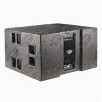 Caisson de basses passif portable mono 2600W à chargement frontal, double haut-parleur néodyme de 18 pouces, 4 ohms, en alliage de titane et contreplaqué de bouleau