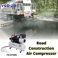 Compresseur d'air Portable 12V 8L réservoir haute efficacité Long Cycle de service Auto coupe Piston compresseur industriel sans huile résistant aux intempéries