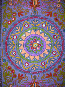 Handcrafted Aari Embroidery 100% Cotton Eco-Friendly Customizable Dining <b>Table</b> <b>Runner</b> for Home Decor - Product Image 4