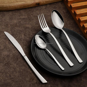 Juego de cubiertos/cubiertos de acero inoxidable cónico con pulido de espejo superior Grado 202/304 Cuchara brillante Tenedor y cuchillo Cuchara para bebé - Product Image 1