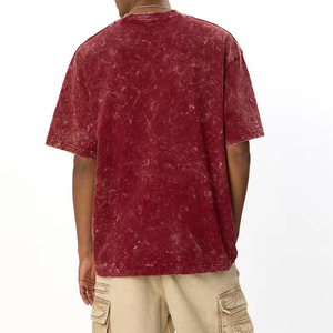 T-shirts pour hommes délavés à l'acide, style personnalisé, avec étiquette privée et de bonne qualité. T-shirts oversize délavés à l'acide fabriqués par Numica Sports. - Product Image 4