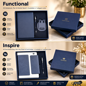 Set de Cuaderno y Bolígrafo Nox Buddy A5, Caja de Regalo de Cuero PU Premium, Personalización, Elegante Azul, Regalo Promocional Multiusos para Negocios - Product Image 4