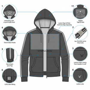 Veste en toile technique 3-en-1 pour homme, à capuche, multi-poches, imperméable, avec doublure polaire amovible, hiver, logo personnalisé - Product Image 2