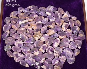Lot de cabochons en améthyste naturelle, pierres précieuses lisses et polies, formes variées, pierres de quartz violettes pour la fabrication de bijoux - Product Image 2