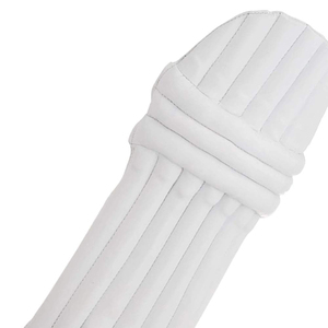 Protector de Piernas Acolchado para Críquet, de Cuero Blanco, Estilo Clásico con Doble Costura - Product Image 6