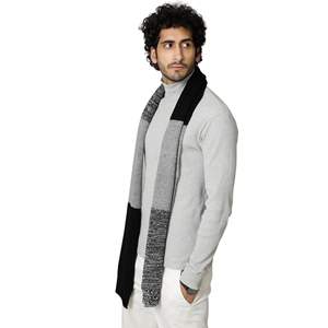 Écharpe tricotée carrée de luxe pour homme, collection hiver 2026, 100 % cachemire, longue, écologique, pour affaires - Product Image 3