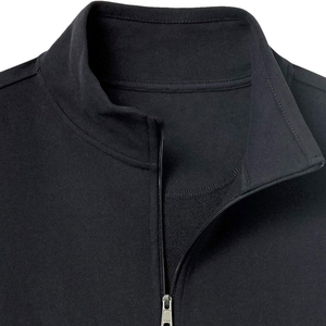 Sweat-shirt à demi-zip personnalisé de haute qualité pour hommes, grande taille, vente en gros, sweat-shirts unis en polyester respirant - Product Image 4