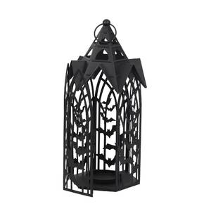 Linterna de metal vintage para Halloween con diseño de murciélago, color negro, para decoración del hogar, linterna colgante y de pie. - Product Image 1