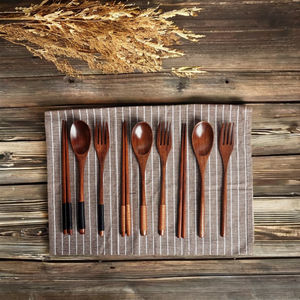 Vendedor caliente, vajilla de madera ecológica, utensilios, diseños personalizados hechos en Vietnam - Product Image 1