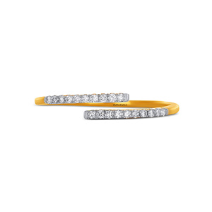 Anillo Abierto con Diamante Cultivado en Laboratorio para Mujer, Oro Amarillo de 10K, 14K, 18K y Plata 925, Plata 935, Diamante de Corte Redondo, Anillo Ajustable de Moda - Product Image 4