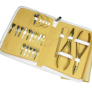 Pince à cheveux en acier inoxydable argenté de qualité supérieure, 7 pouces, avec deux trous, outils de retrait des extensions de cheveux en kératine - Product Image 1