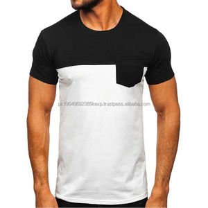 T-shirt personnalisé vierge pour homme en polyester, t-shirt décontracté lourd à manches courtes, respirant, coupe classique, vêtements d'été, t-shirts à col en V - Product Image 1