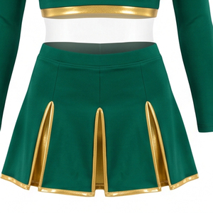Uniforme de Animadoras Personalizado para Competencia All Star, Brillante con Pedrería, Sublimado en la Parte Delantera, Spandex/Poliéster, Atlético para Mujer - Product Image 4