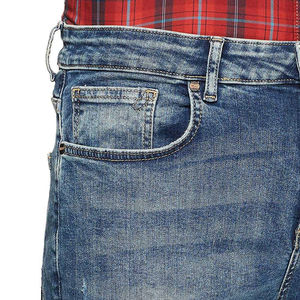 Service OEM – Jean décontracté pour homme de haute qualité, coupe droite, délavé, bleu, confortable, respirant, en denim, ajustement personnalisé - Product Image 3