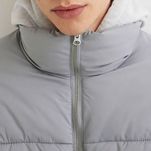 Casual Wear Light Grey Winter Seasonal Bubble <b>Jacket</b> Stand <b>Collar</b> Bubble <b>Jackets</b> for Men Long Sleeves Zipper Men Bubble <b>Jacket</b> - Product Image 4