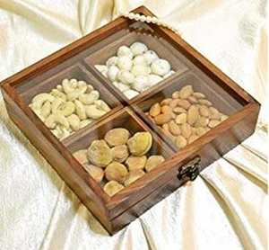 Boîte à bijoux en bois faite à la main avec couvercle, conteneur de rangement décoratif moderne et exquis pour la maison, le bureau, les cadeaux, les mariages, les fêtes, le Ramadan - Product Image 2