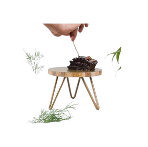Support à gâteau de mariage en bois, présentoir décoratif pour décorations de gâteaux, support de service pour gâteau de mariage, support à desserts - Product Image 4
