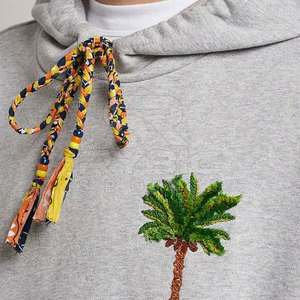 เสื้อฮู้ดดี้ปักลายสตรีทแวร์ผู้ชาย ทรงหลวม สวมใส่สบาย อุ่น อบอุ่น ด้วยการเย็บแบบความหนาแน่นสูง พร้อมขอบแขนเสื้อแบบริบ เหมาะสำหรับผู้ใหญ่ - Product Image 6