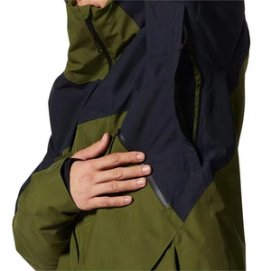 Veste imperméable à capuche pour femme, style utilitaire, coupe classique, manches longues, polyester, vêtements d'extérieur d'hiver, color block - Product Image 6