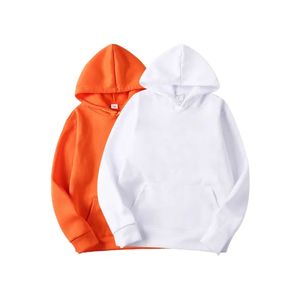 <b>Mens</b> Solid Color Hooded <b>Sweatshirt</b> Regular Fit Cotton French Terry Casual Pullover <b>Black</b> Orange Autumn Wear <b>Men</b> Hoodies for sale - Product Image 3