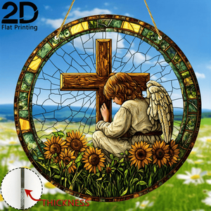 CIFbuy Acrylic Suncatcher Croce Colorata in Acrilico per Finestra, Ornamento per Giardino e Casa, Regalo di Compleanno per il Servizio di Acquisto Temu su TikTok - Product Image 4