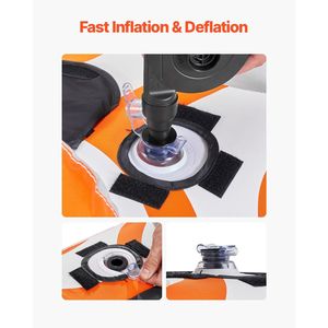 Gommone Gonfiabile Trainabile per 2 Persone, Capacità 340 libbre, Tubi per Sport Acquatici con 2 Cabine per la Navigazione - Product Image 4