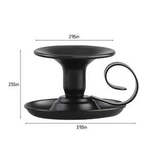Porte-bougie de 2,55 pouces de hauteur, résistant à la chaleur, décoration pour la maison - Product Image 1