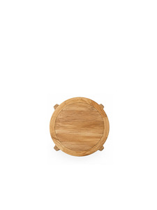 Tabouret en bois moderne avec assise ronde et base croisée, design minimaliste, pour salle à manger, maison, restaurant, café, hôtel, usage commercial - Product Image 5