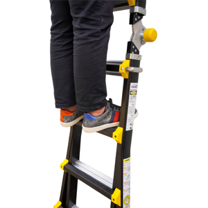 NIKAWA Multi-Purpose <b>Folding</b> Aluminum <b>Ladder</b> 12ft 12 <b>Steps</b> Manual Lock 300kg Load Capacity Home Use - Product Image 4