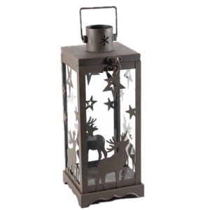 Turquoise Metal <b>Lanterns</b> <b>Set</b> of 3 Cylindrical Decorative Home Lighting Outdoor Indoor Use - Product Image 3